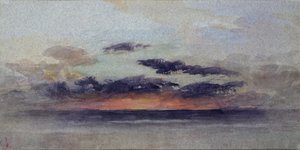 Stormachtige zonsondergang